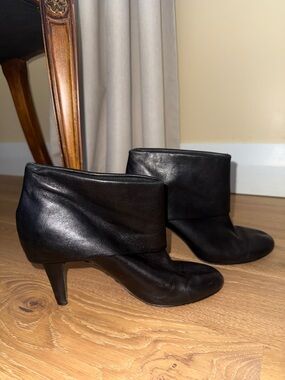 ASH Women's Black Leather Fold-Over Ankle Boots